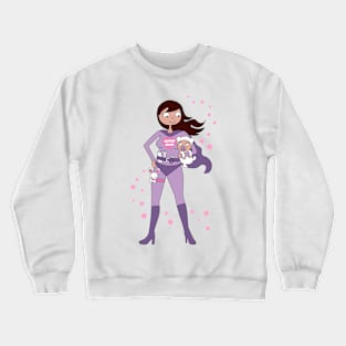 Supermom - dark brown hair Crewneck Sweatshirt